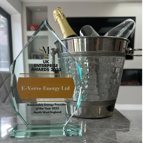 E-Verve Energy, Renewable Energy Provider of the Year 2023 for North West England